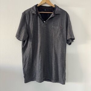 Tommy Bahama Men’s XL Grey Striped Polo Shirt Classic Casual Cruise Beach Resort